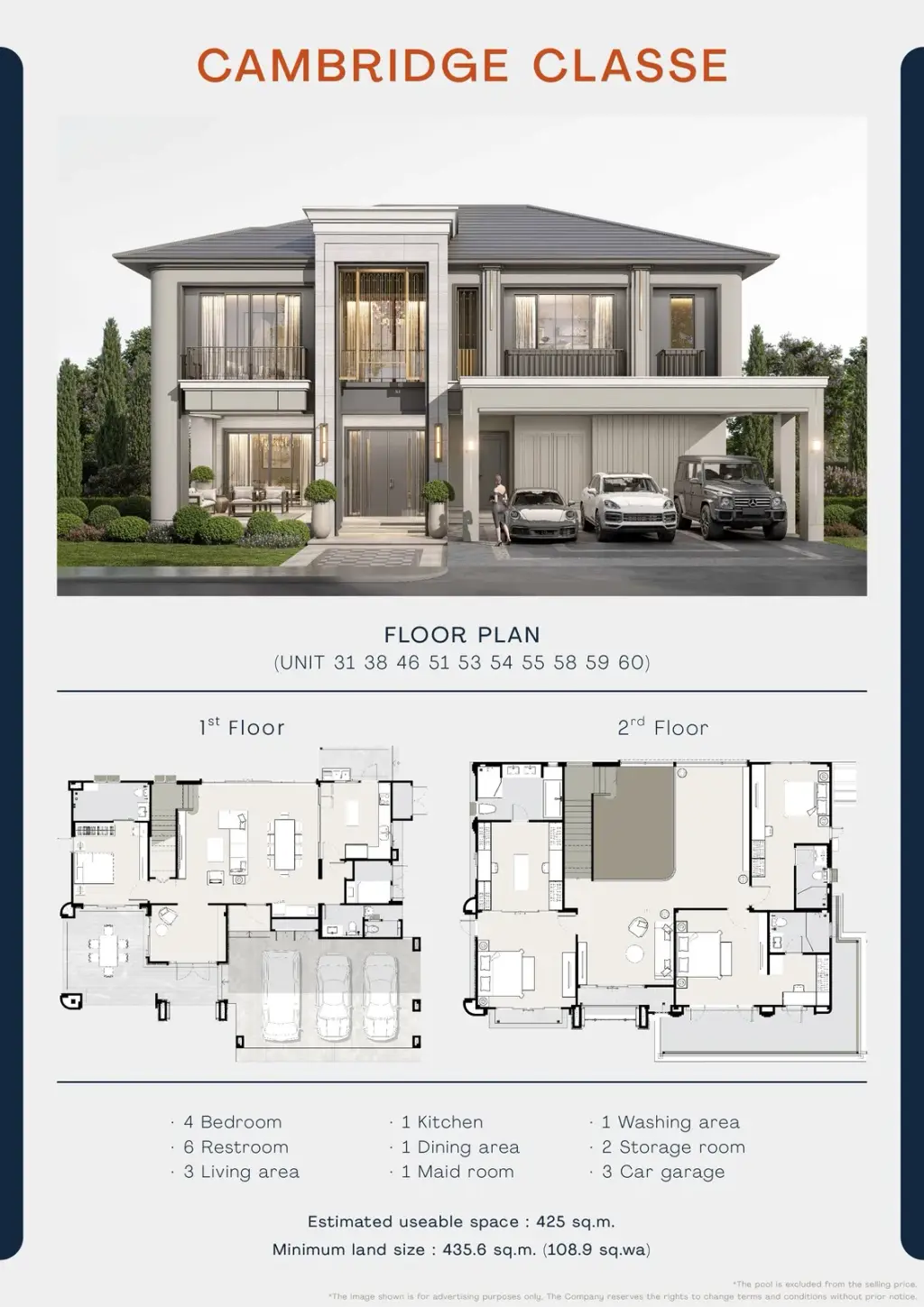 4 Bedroom House for Sale at Chieftain, Pattaya, Thailand — 4-bedroom House — floor plan