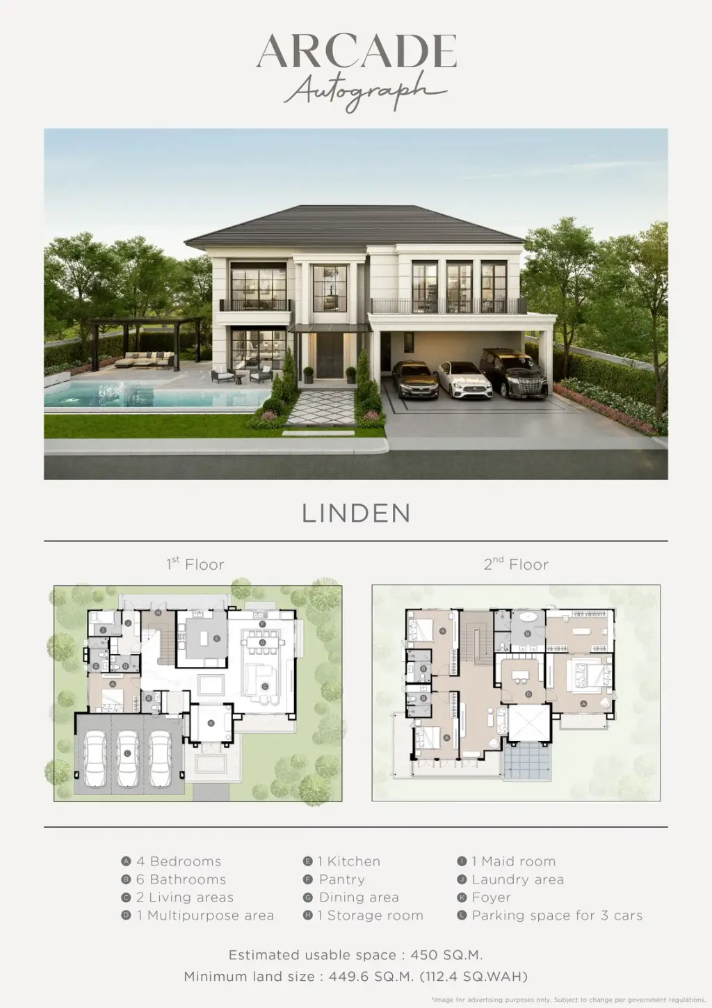 4 Bedroom House for Sale at Arcade Autograph, Pattaya, Thailand — 4-bedroom House — floor plan