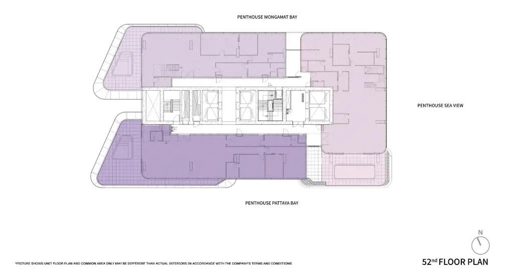 4 Bedroom Condo for Sale at Once Wongamat, Pattaya, Thailand — 4-bedroom Condo — floor plan