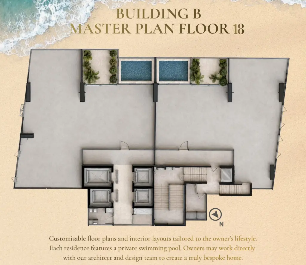 3 Bedroom Condo for Sale at Sea Sky By Sand aerial view of Pattaya coastline and city skyline