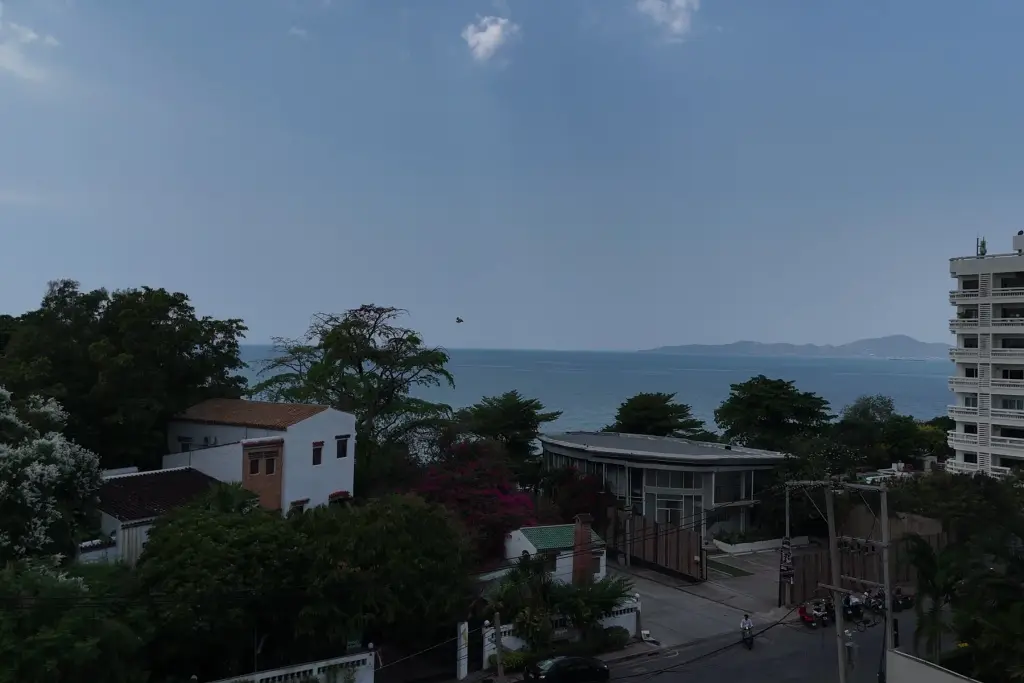 1 Bedroom Condo for Sale at Sea Sky By Sand elevated view of sea, coastline and surrounding Pattaya buildings