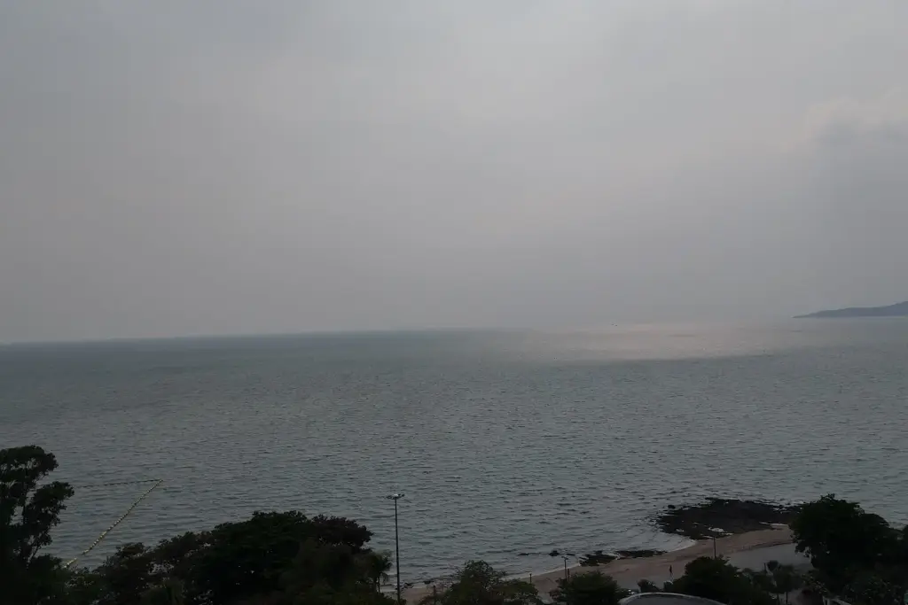 2 Bedroom Condo for Sale at Sea Sky By Sand hazy sea view from balcony overlooking Pattaya coastline