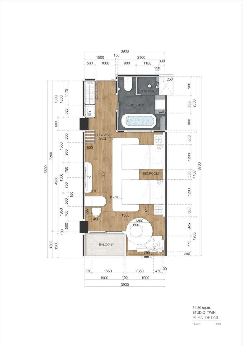 Studio Condo for Sale at Wyndham Jomtien Pattaya lounge seating area with plush sofa and marble side table