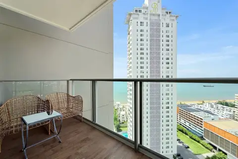 1 Bedroom Condo for Rent in Riviera Monaco, spacious living room with modern furniture