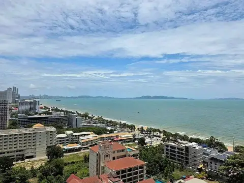1 Bedroom Condo for Rent at Copacabana Beach Jomtien aerial view of Jomtien beach and coastline
