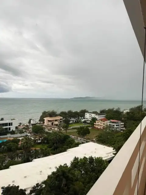 1 Bedroom Condo for Sale at Grand Condotel panoramic sea view from high-rise balcony overlooking Pattaya coastline