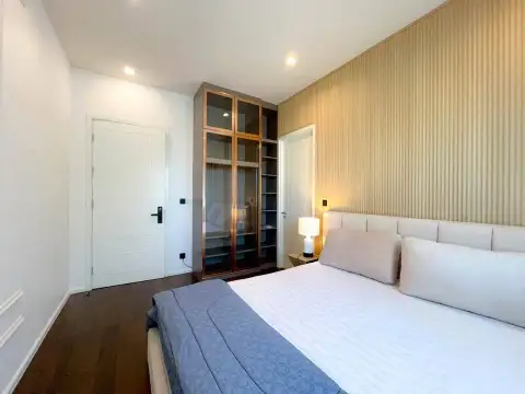 4 Bedroom House for Sale at Patta Arcade bedroom with built-in wardrobe and textured accent wall