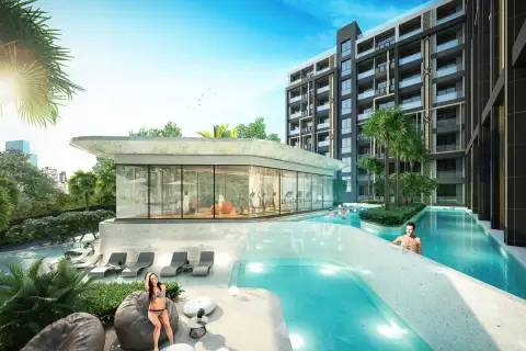 Pristine Park 3 rooftop terrace with lounge seating, covered area, and panoramic city views.