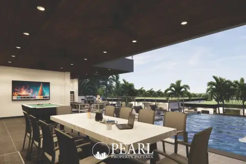6 Bedroom House for Sale in Siam Royal View Lakeside spacious living room with modern furniture