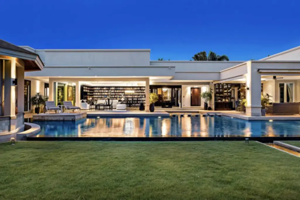 8 Bedroom House for Sale at The Vineyard, front exterior view with lush landscaping