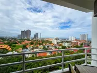 1 Bedroom Condo for Sale at View Talay 2 panoramic balcony view of Pattaya skyline and coastline
