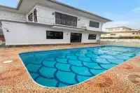 4 Bedroom House for Sale at Paradise Villa 1 & 2 private outdoor swimming pool with scallop tile design and upper balcony