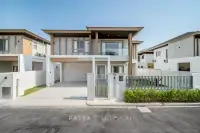 4 Bedroom House for Sale at Horizon By Patta modern two-storey exterior facade with carport and gated entrance