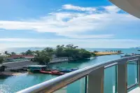 3 Bedroom Condo for Sale at Whale Marina balcony with panoramic marina and sea view with boats and island