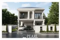 3 Bedroom House for Sale at Spring Town Pool Villa Pattaya exterior view with garden
