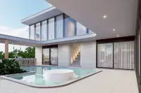 5 Bedroom House for Sale at Gravity Prime Pattaya outdoor area with swimming pool and wet bar.