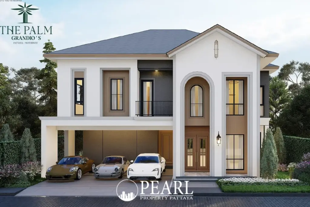 4 Bedroom House for Sale in The Palm Grandio's exterior view with garden
