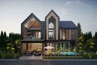 4 Bedroom House for Sale in Naklua exterior view with garden
