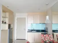 1 Bedroom Condo for Sale at Atlantis Condo Resort kitchen area with wood cabinets and pendant light