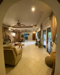 4 Bedroom House for Sale in Bang Lamung archway view into tiled living room and dining space