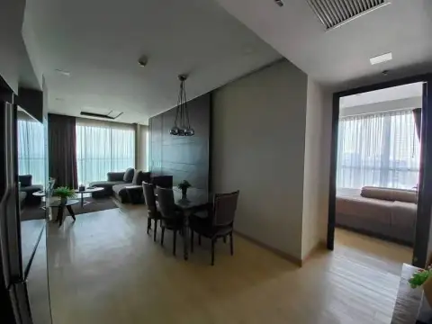 2 Bedroom Condo for Sale at Cetus Beachfront open-plan dining area with view into bedroom and living room