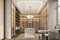 4 Bedroom House for Sale at Patta Riverine luxury walk-in wardrobe with glass-fronted cabinets, island unit, and pendant light