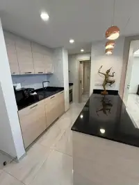 1 Bedroom Condo for Sale at Grand Condotel modern kitchen with black countertops and marble backsplash