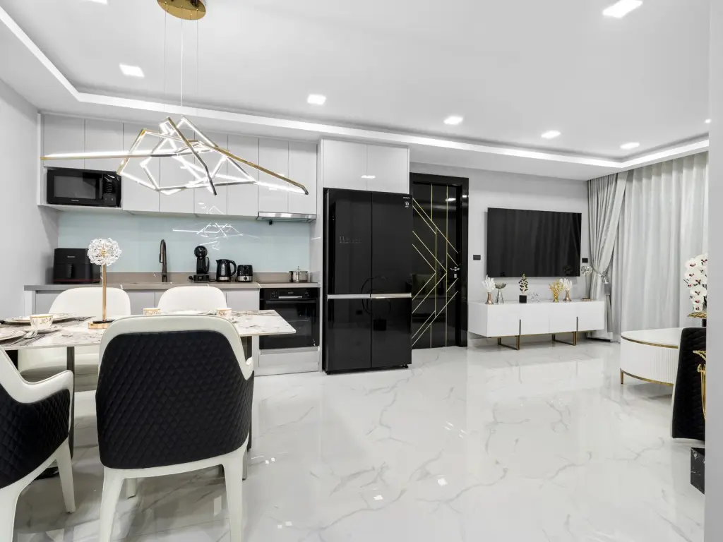 2 Bedroom Condo for Sale at Grand Solaire Noble bedroom with sea view and open kitchen
