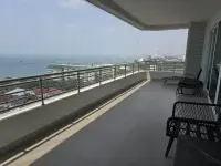 3 Bedroom Condo for Sale at Grand View Condo private balcony with panoramic ocean and city view