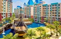 2 Bedroom Condo for Sale at Grande Caribbean pirate ship lagoon pool surrounded by colorful towers