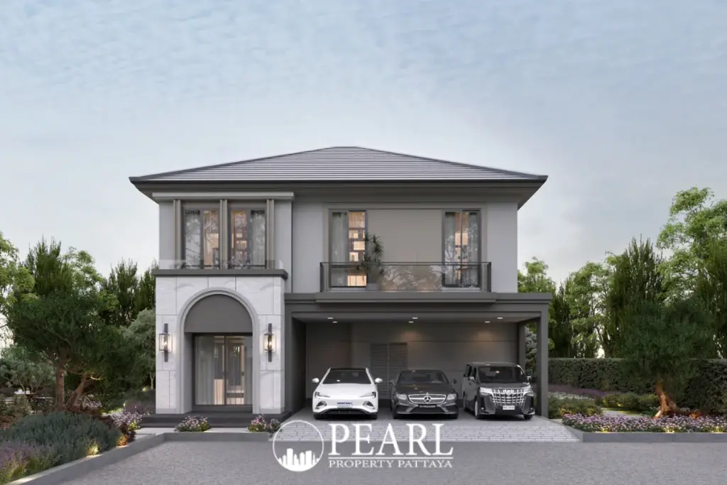 3 Bedroom House for Sale in The Palm Pattaya Chaiyapornvitee 25 exterior front view