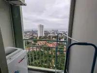 1 Bedroom Condo for Rent at Lumpini Ville Naklua-Wongamat balcony with sea view and washing machine