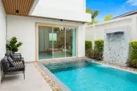 3 Bedroom House for Rent at Narita Villa private outdoor pool with waterfall feature and lounge seating