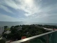 2 Bedroom Condo for Rent at One Tower Pratumnak balcony view of coastline, islands and tropical greenery