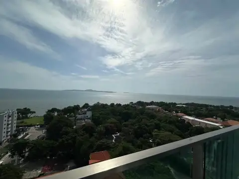 2 Bedroom Condo for Rent at One Tower Pratumnak balcony view of coastline, islands and tropical greenery