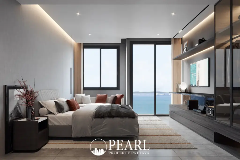 1 Bedroom Condo for Sale in The Panora Estuaria modern living room with city view