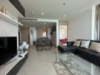 2 Bedroom Condo for Sale at Palm Wongamat open-plan living and dining area with kitchen view