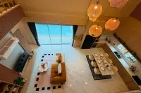 3 Bedroom House for Rent at Narita Villa aerial view of open-plan living and dining area with pool access