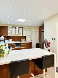 4 Bedroom House for Sale at Central Park Hillside modern kitchen with wood cabinetry and granite island counter