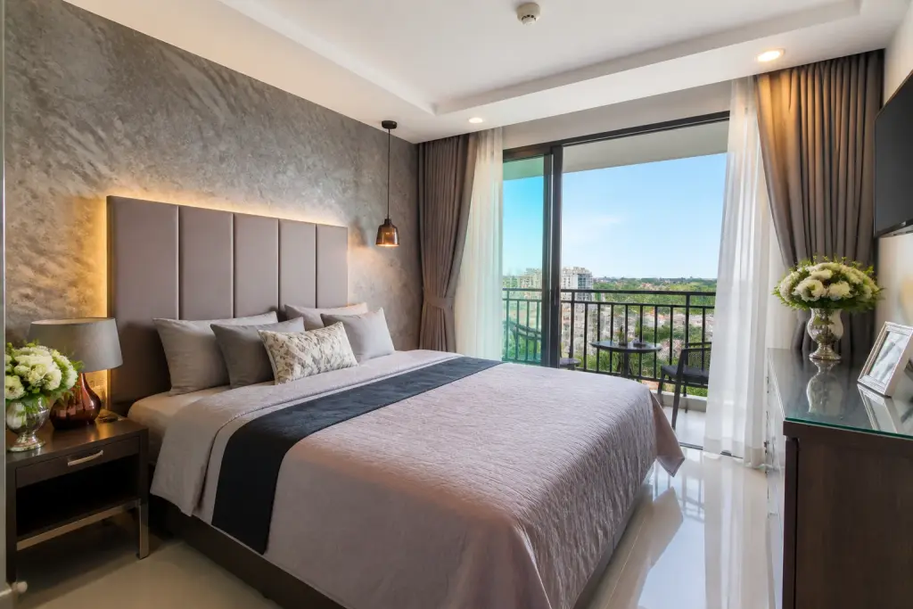 Furnished Pattaya condo bedroom ready for tenants or owner visits