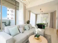 3 Bedroom House for Rent in Central Pattaya lounge area with sectional sofa and view of pool table