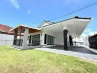3 Bedroom House for Sale Pattaya modern carport and side entrance with landscaped yard