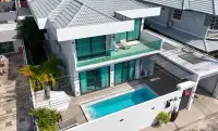 5 Bedroom House for Sale aerial view of villa with private pool, balcony and tiled roof