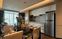 2 Bedroom Condo for Sale at Beverly Mountain Bay Pattaya open-plan kitchen and dining area with white cabinets and city view
