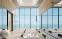 2 Bedroom Condo for Sale at Aquarous Jomtien Pattaya yoga studio with floor-to-ceiling windows and panoramic sea view