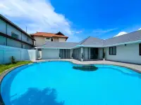 3 Bedroom House for Sale in Mabprachan showing pool view with wide terrace and neighboring houses