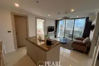 2 Bedroom Condo for Sale in Bang Lamung fully equipped kitchen with island