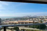 1 Bedroom Condo for Rent at Copacabana Beach Jomtien balcony panoramic view of Pattaya city and sea