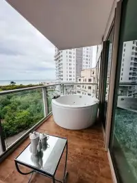 1 Bedroom Condo for Sale at Riviera Monaco private balcony with jacuzzi tub and ocean view