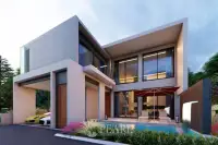 3 Bedroom House for Sale in Layan Bangsare Beach modern exterior with garden